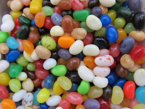 picture of jellybeans - learning at home