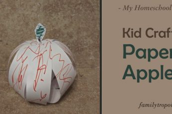 Creating a paper apple - kid craft