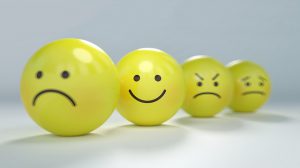 balls with emotion faces - anxiety in children